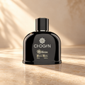 CHOGAN Earth Memory 072 original black bottle on beige luxury background